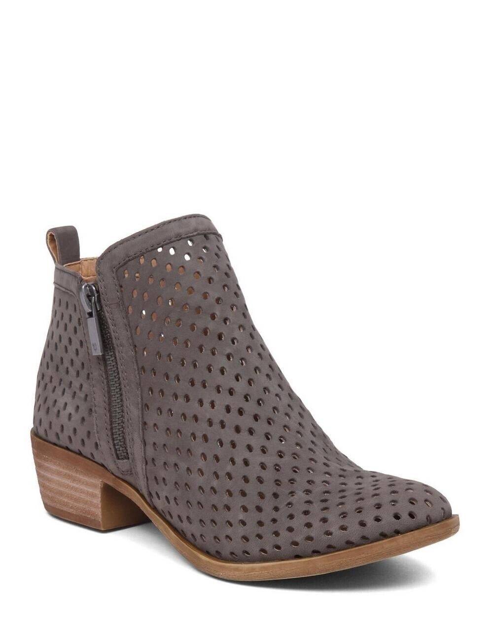 Lucky Brand Women’s Basel Bootie Nubuck Leather Upper Gray Size 9.5